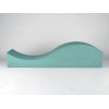 Vista lateral de panel acustico EliAcoustic Surf Pure Turquoise