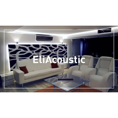 Salón de casa con paneles acústicos EliAcoustic SeaLand